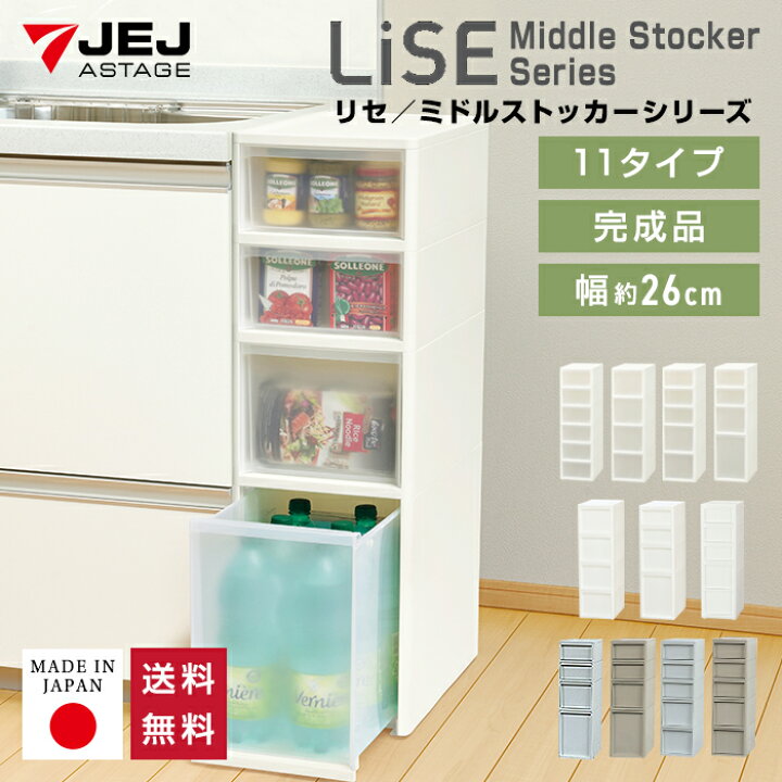 楽天市場】隙間収納 すきま収納 リセ ミドルストッカー 全11タイプ  