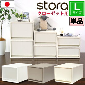 収納ケース 収納ボックス 【ストラ クローゼット用 L】奥行53cm 高さ30cm 引出しケース チェスト 積み重ね 衣装ケース 収納ケース 洋服収納スタッキング ホワイト グレージュ アイボリー クリア 中が透けない 引き出し プラスチック JEJアステージ