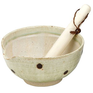 使いやすい キッチンツール ごま 小鉢 水玉/ ヒワ水玉すり大鉢(茶) /モダン 器 食器 和食器