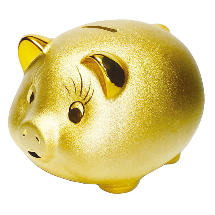 楽天市場】豚 ゴールド 貯金箱/ 金ブタ貯金箱（大） /粗品 販促 景品 