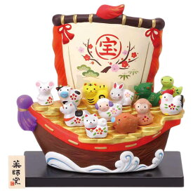 干支 置物 十二支セット/ 宝船十二支飾り /毎年使える 縁起 町内会 敬老会 神社 自社 年末年始 家庭用 業務用