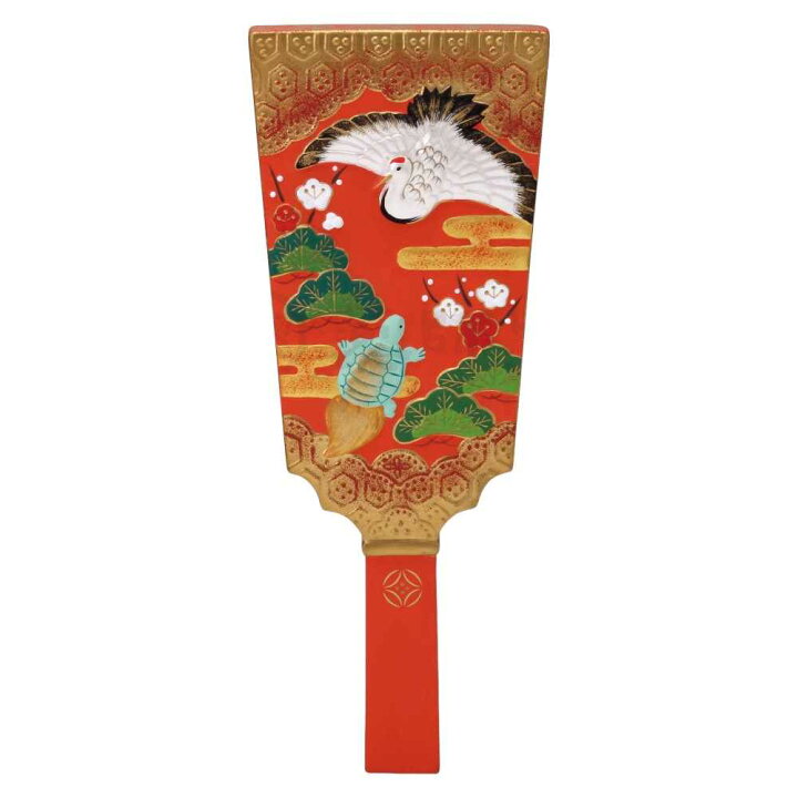 楽天市場】正月飾り 陶器 置物 縁起物 羽子板 鶴亀 松竹梅/ 須はら錦彩 