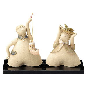 五月人形 コンパクト 陶器 小さい/ 人形師の手造り置物 泰子作 わらべ五月人形 /こどもの日 端午の節句 初夏 お祝い 贈り物 プレゼント