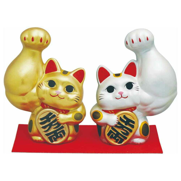 楽天市場】招き猫 置物 筋肉 マッスル マッチョ ボディビル/ 豪腕まっ 