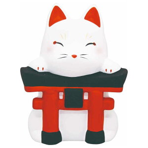 猫 置物 小さい 神社 仏閣 稲荷 神使/ 鳥居ときつね /海外土産 自分神社 プレゼント用