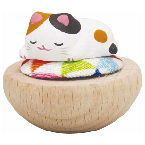 猫 置物 可愛い ねこグッズ ゆらゆら/ ころころ猫ちゃん 三毛(ねむり) /小さい 可愛い 自分用 プレゼント用