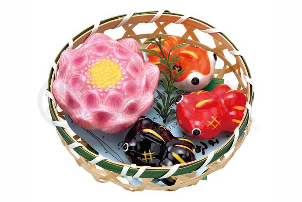 浮き球 浮き玉 ぷかぷか出目金セット 陶器 ビオトープ お祭り・縁日用品