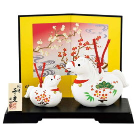 干支 午 置物 馬 うま 2026年/ 開運松竹梅午福鈴親子 /粗品 販促 景品 縁起 町内会 敬老会 神社 寺社 年末 年始 家庭用 業務用
