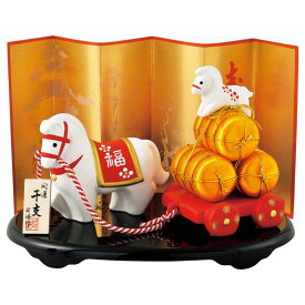 干支 午 置物 馬 うま 2026年/ 開運宝曳き親子午 /粗品 販促 景品 縁起 町内会 敬老会 神社 寺社 年末 年始 家庭用 業務用