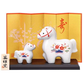 干支 午 置物 馬 うま 2026年/ 白祥招福午(松竹梅・親子) /粗品 販促 景品 縁起 町内会 敬老会 神社 寺社 年末 年始 家庭用 業務用