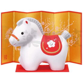 【予約受付中】＜12月中旬頃 入荷予定＞ 干支 午 置物 馬 うま 2026年/ 錦彩招福午(クリスタルガラス付) /粗品 販促 景品 縁起 町内会 敬老会 神社 寺社 年末 年始 家庭用 業務用