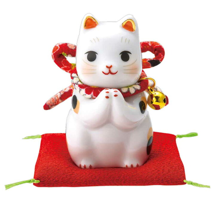 楽天市場】幸運 招福 縁起物 招き猫 彩絵ふく福おねがい猫（小 