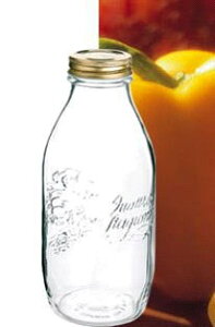 保存容器 ボトル びん 瓶/ QS 保存瓶 1000cc<トール> /手造りジャム 手造り調味料 ガラス瓶 はちみつ容器 果実酒 エッグスラット 密封 化粧品容器 角びん