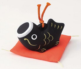 五月人形 コンパクト 陶器 小さい 鯉のぼり/ 鯉のぼり福鈴（小）黒 /こどもの日 端午の節句 初夏 お祝い 贈り物 プレゼント