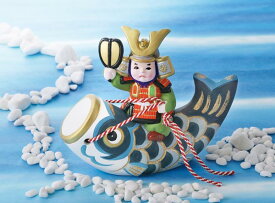 五月人形 コンパクト 陶器 小さい 鯉のぼり/ 初陣鯉のぼり /こどもの日 端午の節句 初夏 お祝い 贈り物 プレゼント