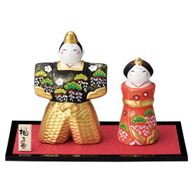 雛人形 コンパクト 陶器 小さい 可愛い ひな人形/ 人形師の手造り雛人形 柚子舎作 スワロフスキー金彩立雛 /ミニチュア 初節句 お雛様 おひな様 雛飾り