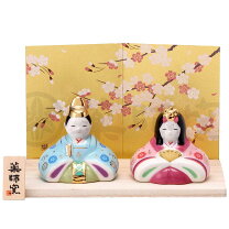 楽天市場】ガラス細工 ミニチュアお雛様の通販