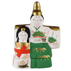 雛人形 コンパクト 陶器 小さい 可愛い ひな人形/ 平安雛雛香合 /ミニチュア 初節句 お雛様 おひな様 雛飾り