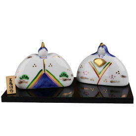 雛人形 コンパクト 陶器 小さい 可愛い ひな人形/ 人形師の手造り雛人形 工房22作 花錦親王飾り（磁器） /ミニチュア 初節句 お雛様 おひな様 雛飾り