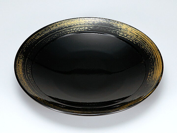 楽天市場】蕎麦皿 ざる蕎麦 漆器/ 越前漆器 8.5 縁付丸そば皿 黒 金 
