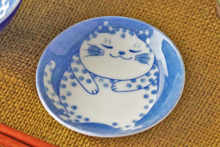 楽天市場】軽量 薄手 小皿 10cm/ ねこちぐら 3.0皿 ブチ /猫 ネコ  