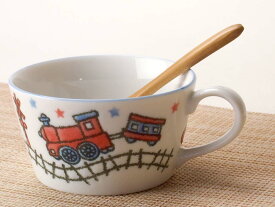コーヒー ティー マグ/ 子ども用 男の子 電車スープカップ /業務用 家庭用 カフェ かわいい 子供 男の子 乗り物 のりもの /和食器