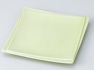 和食器 和皿 小皿 大皿 中皿/ 洋風新正角6寸皿(ヒワ) /おしゃれ 陶器 業務用 家庭用 Japanese Plate