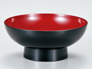 越前漆器/ 浅丸仙才丼 黒内朱 /和食器