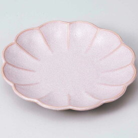 和皿 取り皿 一品料理/ ピンクうのふ布目菊型取り皿（小） /おしゃれ 日常 業務用 家庭用 Japanese plate