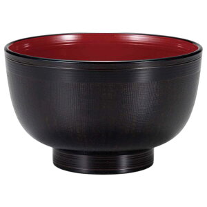 和食器 会津 漆器 汁碗 吸物碗/ 溜 帯絹目汁椀 /家庭用 業務用 Lacquerware