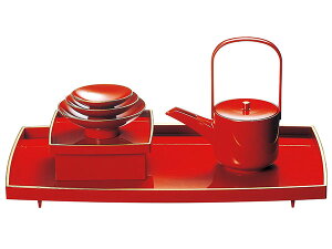 送料無料 漆器/ 高級寿おとそセット 朱天金(化粧箱入) /屠蘇器 正月 縁起 長寿祈願