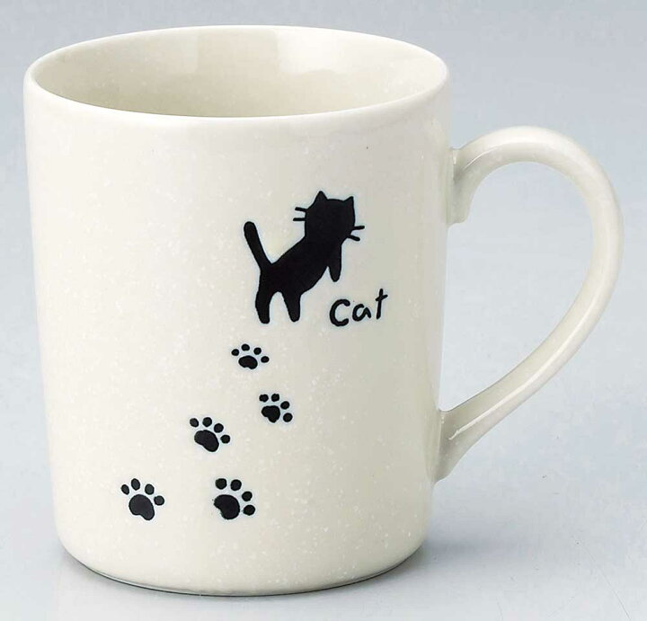 楽天市場 マグカップ おしゃれ 軽量目盛り付マグ ねこ足跡 業務用 家庭用 コーヒー カフェ ギフト プレゼント 贈り物 美濃のちゃわん屋さん 古林恩羅院