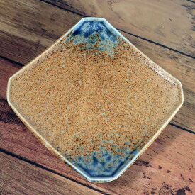 食器 小皿 角皿 取分け皿 ブルー ブラウン/ 正角4.5角皿 藍流し /業務用 家庭用にも