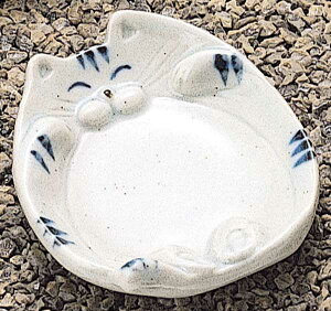 陶器 お皿/ どらねこ プレートM /和食器 かわいい 食器 猫 テーブルウェア