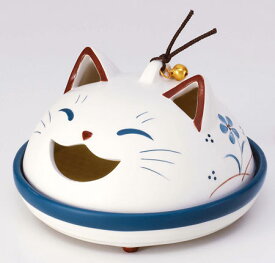 蚊取り線香入れ おしゃれ 陶器 蚊取り線香ホルダー アウトドア/ ねこ蚊遣器（平型） /キャンプ 屋外