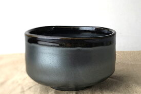 食器 抹茶碗/ 黒織部流し抹茶碗 /業務用 日常使い用 家庭用 練習用