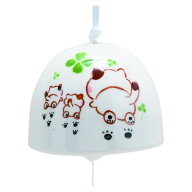 風鈴 陶器/ 丸風鈴ほのぼの猫（がんばり） /祭り 縁日 クールビズ