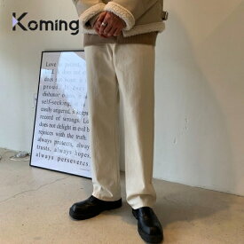 スタンダード綿パンツ【LOOKPLE】【Koming】メンズファッション 韓国ファッション ボトムス パンツ コットンパンツ ロングパンツ ストレートフィット メンズパンツ ズボン シンプル おしゃれ カジュアル デイリーコーデ 母の日