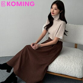 [ピピン] ボタン後ろバンディングロングスカート #53315【pippin】 【Koming】 韓国ファッション レディースファッション 母の日