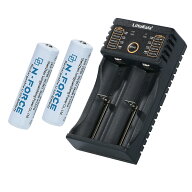 18650リチウムイオン電池+専用USB充電器セット　USBケーブル付き　18650専用　アダプターは付属しません…