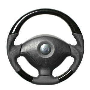 ジムニー インテリア ステアリング ホイール BKW プレミアム ブラック ウッド JB23 43 レアル REAL