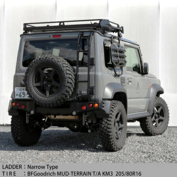 楽天市場】ジムニー JB64 JB74 スチールリアラダー ナロータイプ 