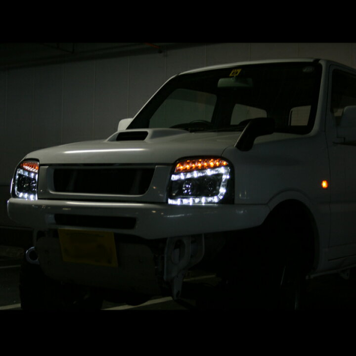 楽天市場 ジムニー ライト Led プロジェクターヘッドライト ブラック 左右セット シャークヘッドライト Jb23 ジムニー専門店 Kプロダクツ