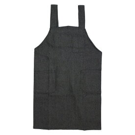 デニムエプロン DENIM APRON レディース メンズ 兼用 H型 ワークエプロン 多機能ポケット 作業用 無地エプロン M-L