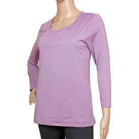 インナーシャツ レディース BREEZETEX ブリーズテックス 防風 8分袖 丸首 防寒 肌着 下着 カットソー Tシャツ アンダーウェア 保温 透湿 M L LL