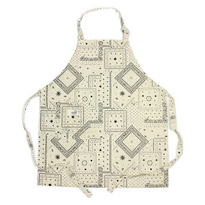 エプロン レディース かわいい ペイズリー柄 インド綿 綿100% 女性 大人 可愛い オシャレ 料理 家事 DIY フリーサイズ ポケット付き