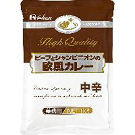 ハウス食品　1kg　ビーフとシャンピニオンの欧風カレー（中辛）　1kg×6個