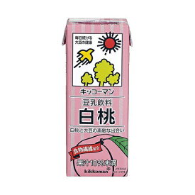 キッコーマン　豆乳飲料　 白桃　200ml×18本