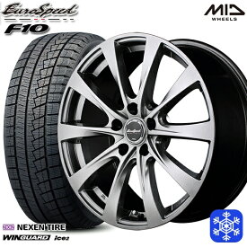 【取付対象】215/60R16 フォレスター レガシィ 2023年製 ネクセン WINGUARD ice2 MID ユーロスピード F10 メタリックグレー 16インチ 6.5J 5穴 100 スタッドレスタイヤホイール4本セット 送料無料