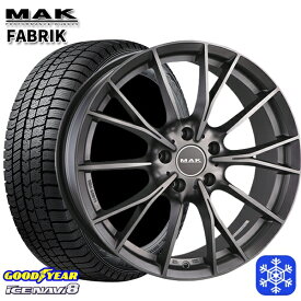 スタッドレスタイヤホイール4本セット 205/60R16 BMW G20/G21用 2022〜2023年製 グッドイヤー アイスナビ8 MAK FABRIK Mチタン 16インチ 7.0J 5H112 +30